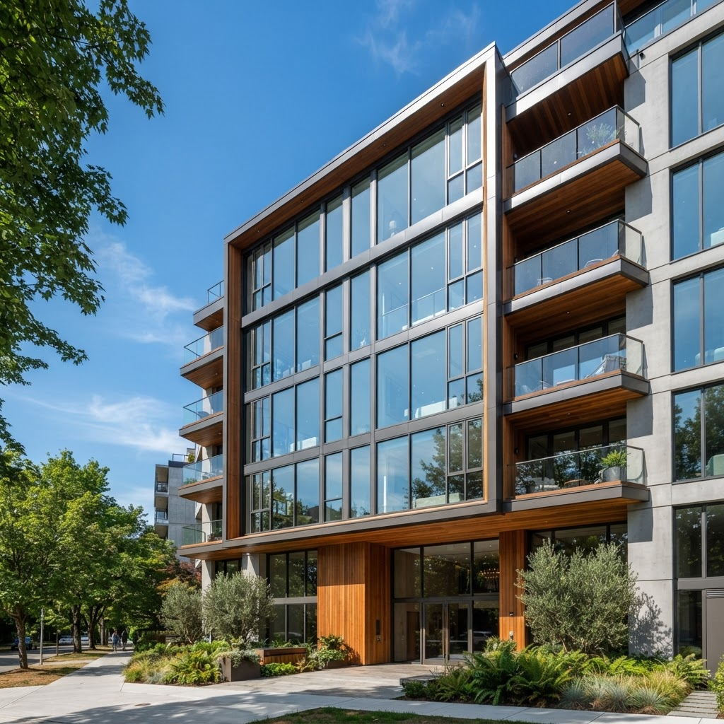 Fachada residencial moderna com esquadrias de alumínio da AAX
